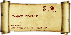 Popper Martin névjegykártya